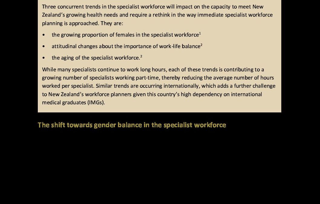 Demographic and attitudinal change in the NZ specialist workforce – research brief_166927.1
