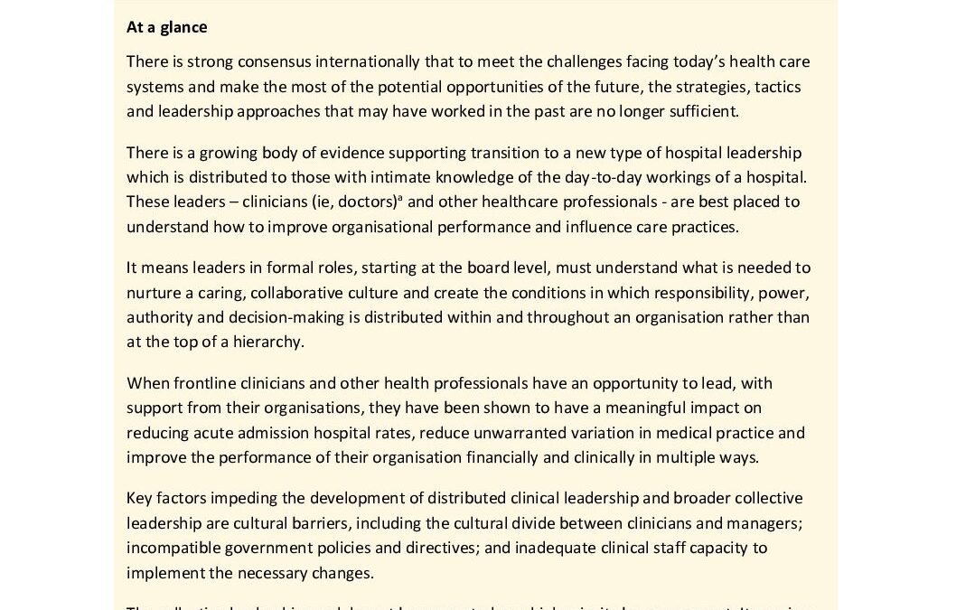 Research Brief Distributed clinical leadership_172592.2