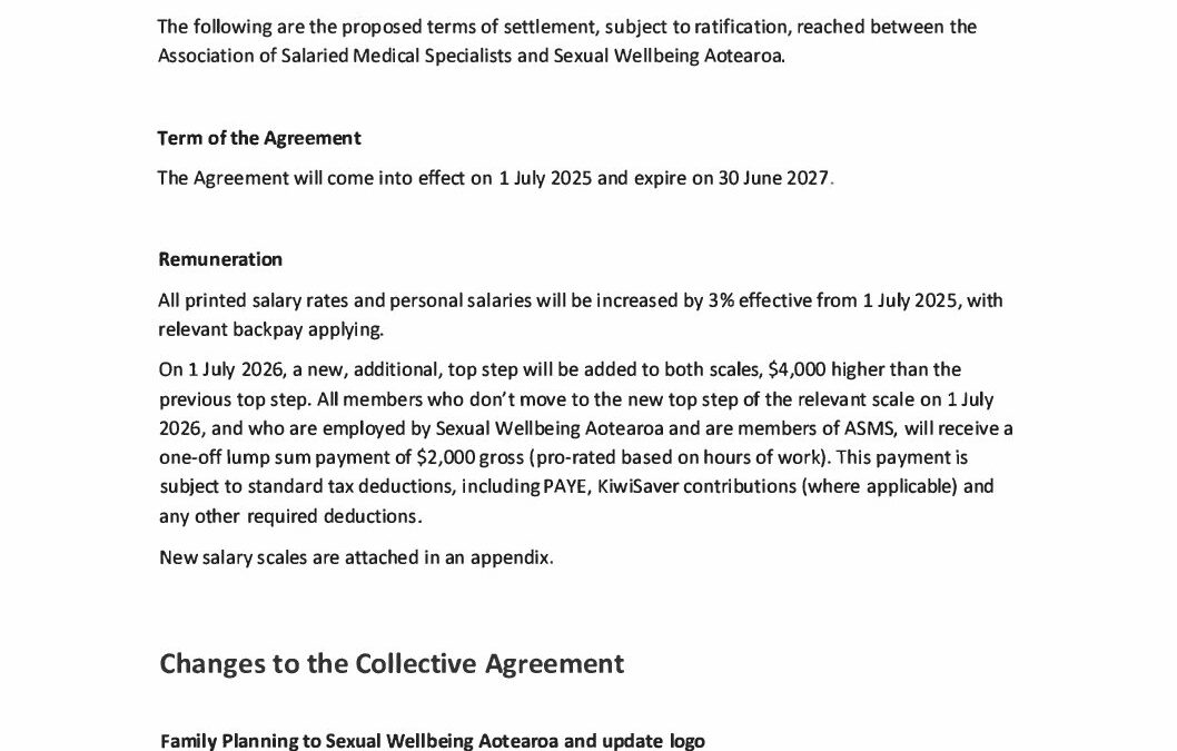 SIGNED Terms of Settlement Sexual Wellbeing Aotearoa ASMS August 2025