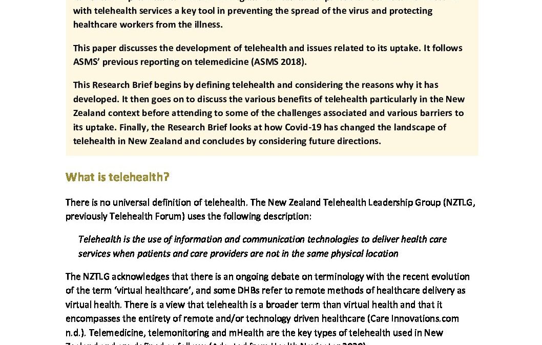 Telehealth research brief 173982